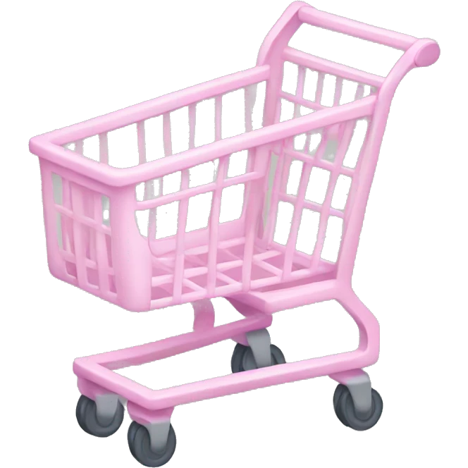 Pale pink shopping cart  emoji
