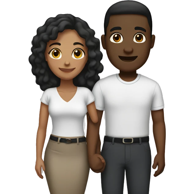 Interracial couple emoji