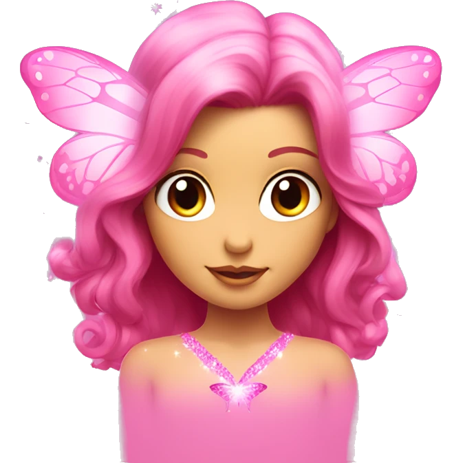 pink halo around pink butterfly with sparkles emoji