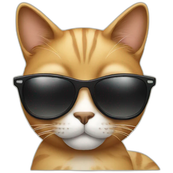 Cat with sunglasses emoji