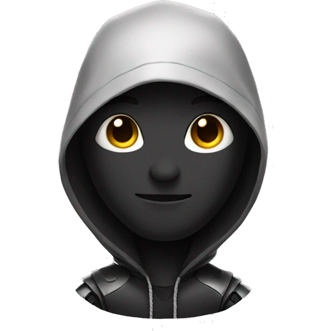 robot with black hoodie emoji