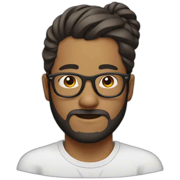 manbun with glasses emoji