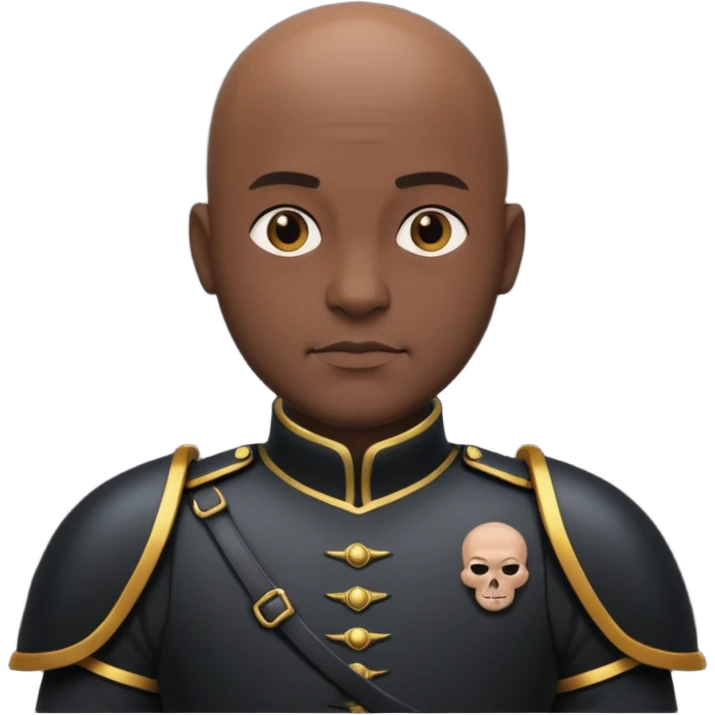 bald armed guards black armour emoji