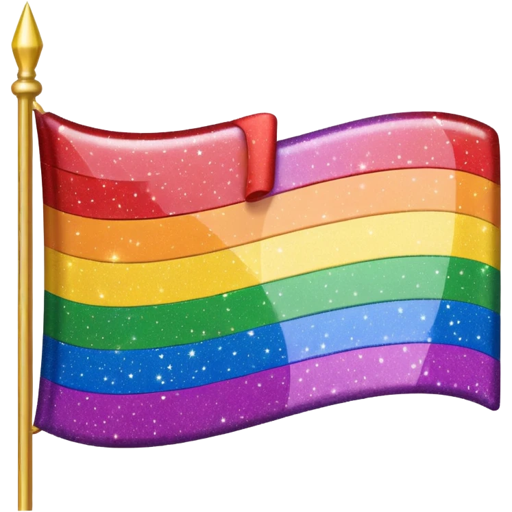 flag lgbtq+ glitter emoji