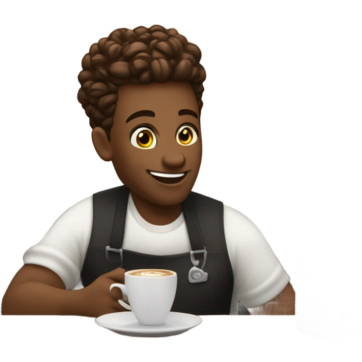 Gay barista emoji