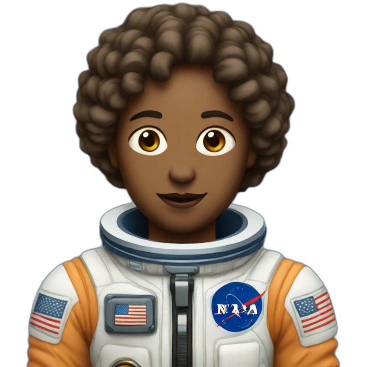 Space explorer with blue spacesuit emoji