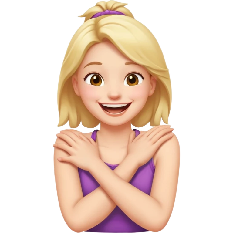 @Aiden🤿⚽️Arms crossed holding neck laughing girl emoji