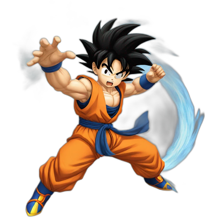 Son GOKU doing a kamehameha emoji
