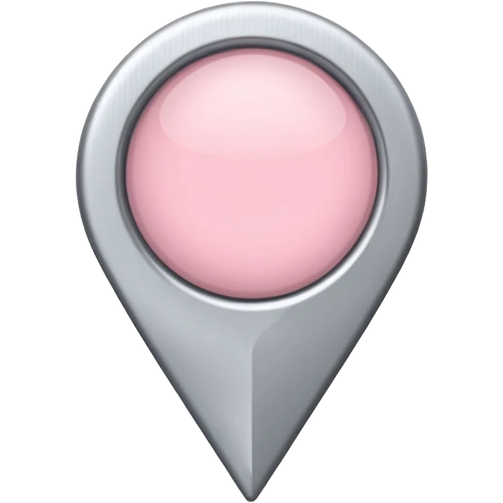 soft-edged light pink location pin, no face emoji