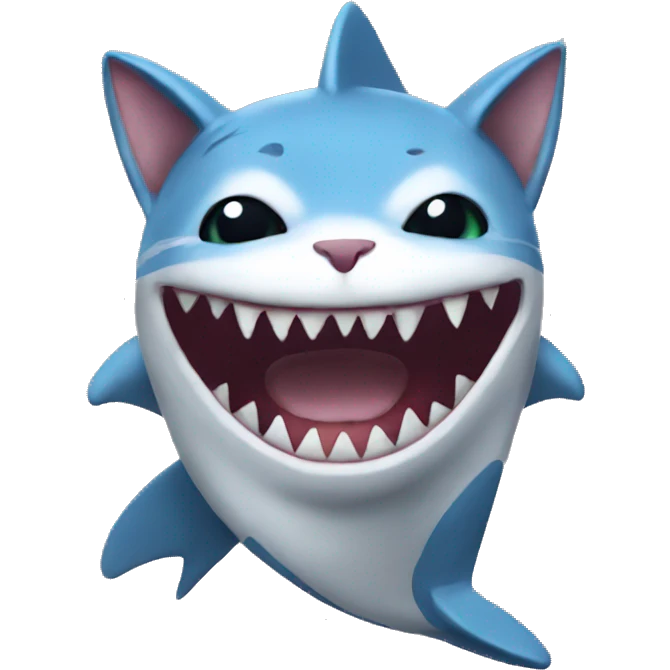 cat in a shark costume emoji