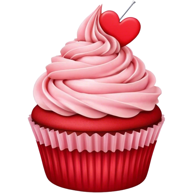Happy Valentine’s Day cupcake emoji