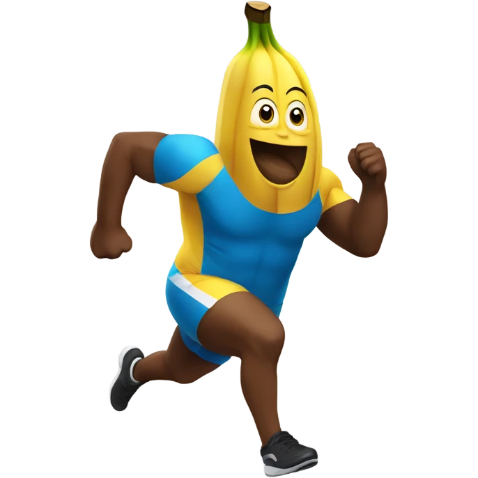 fit banana sprinting emoji