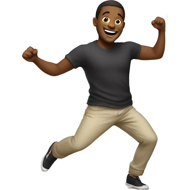 Happy guy dancing  emoji