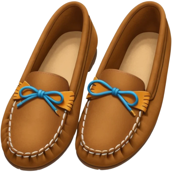 Women’s moccasins on a foot emoji