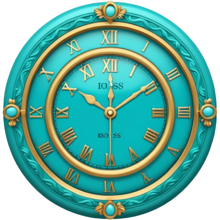 turquoise clock emoji