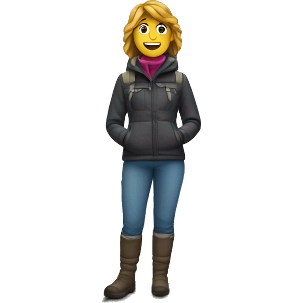 une femme sur une montagne emoji