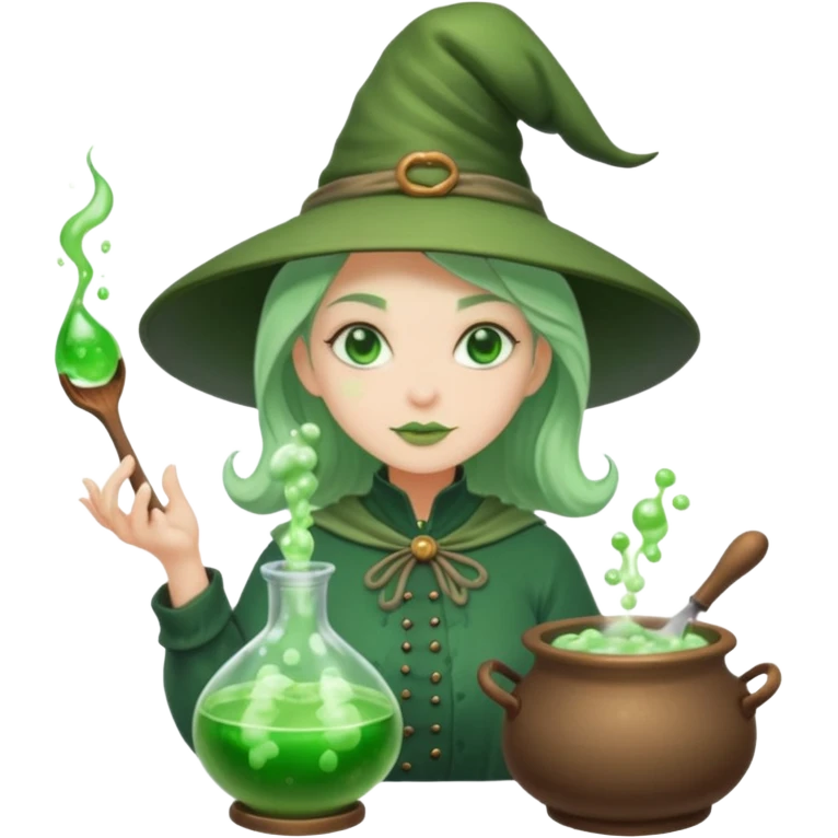 green witch cooking potion emoji