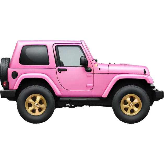 pink and gold jeep emoji