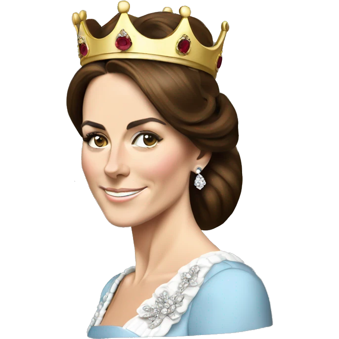 Kate Middleton with a crown  emoji