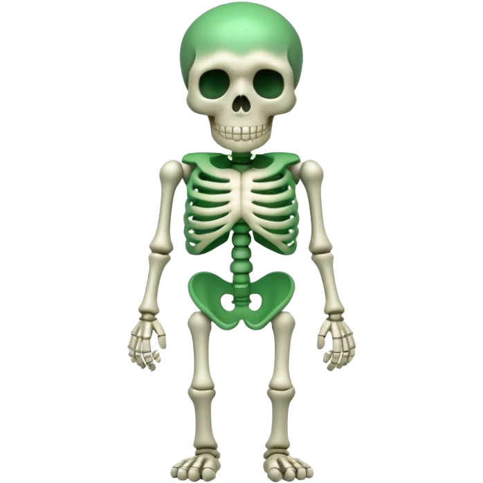 Green fat skeleton emoji