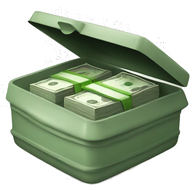 money under lid emoji