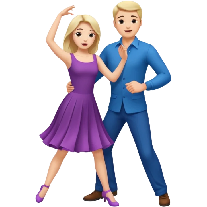 Girl with tight dress dancing with man  emoji