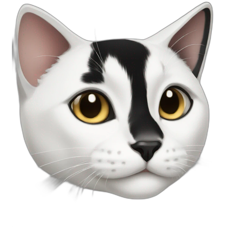 White and black cat emoji
