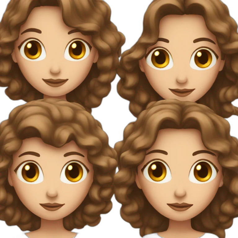 Two women with brown hair marry each other emoji
