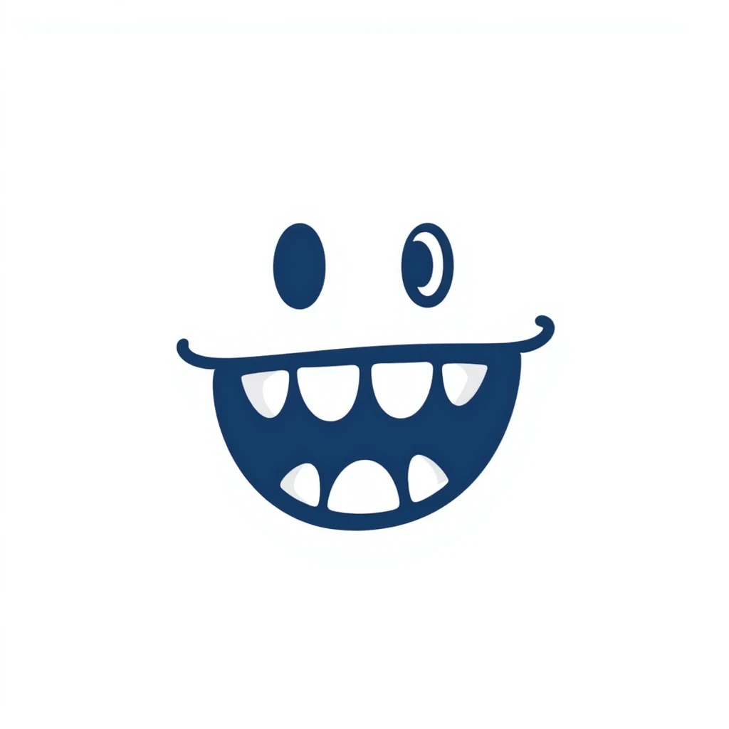 Simple face with blue lips and chattering teeth emoji