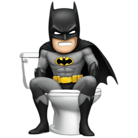 Batman on the toilet emoji