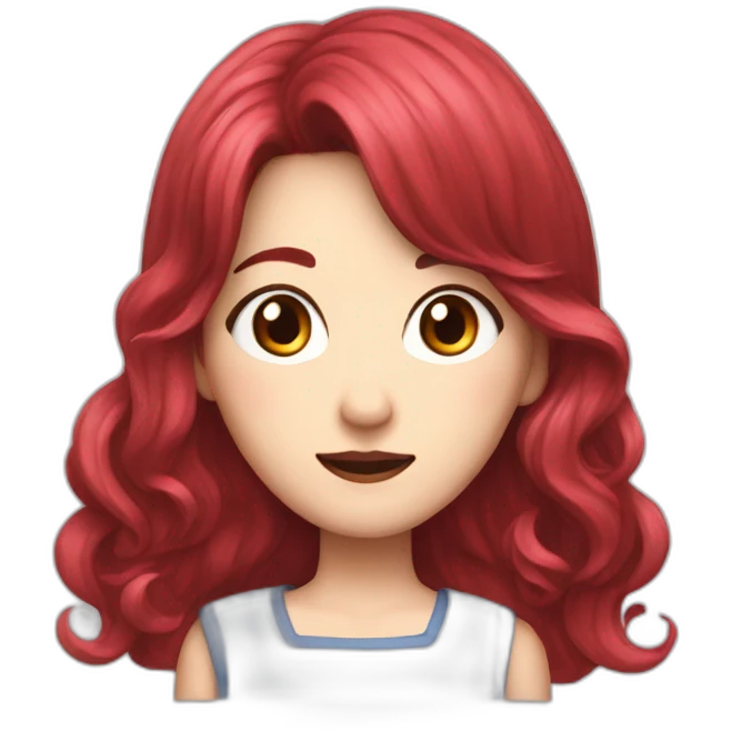wendy from red velvet with a wolfcut hair emoji