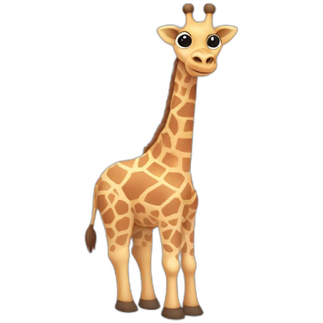 Giraffe wearing pink hoodie emoji