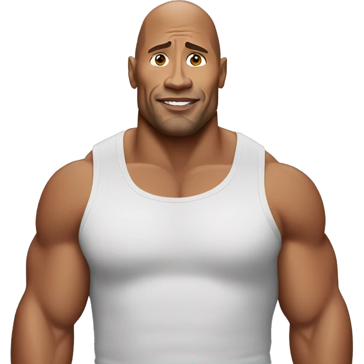 dwayne johnson but fat emoji