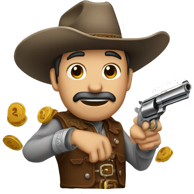 raton vaquero con sus 2 pistolas emoji