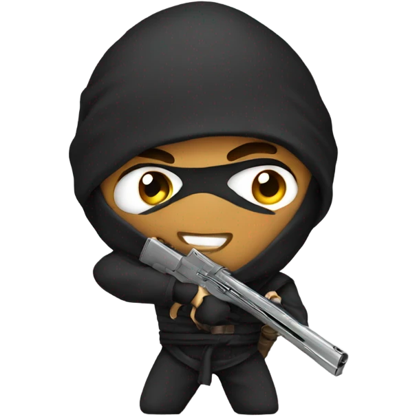 Ninja with a gun  emoji