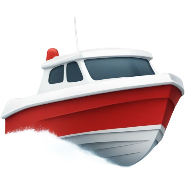 Red and white speed boat emoji