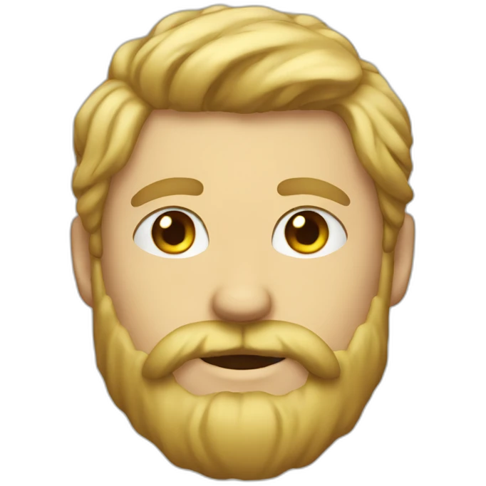 blonde man with big beard and cat on head emoji