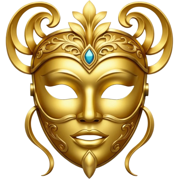 gold mask  emoji
