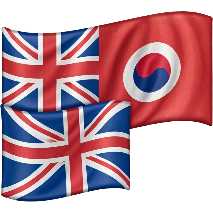 Half england half south Korea flag emoji