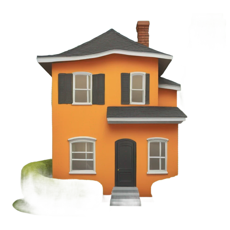 Orange house emoji