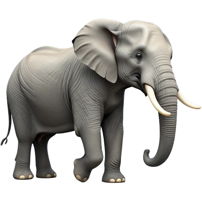 cinematic-elephant-realistic-full-body-standing-emoji,-massive-frame-calmly-balanced,-long-trunk-curled-slightly,-head-tilted-dramatically,-wrinkled-grey-skin,-majestic-tusks-catching-the-light,-simplified-yet-realistic-focused-features,-highly-detailed,-glowing-with-an-almost-sarcastic-glow emoji