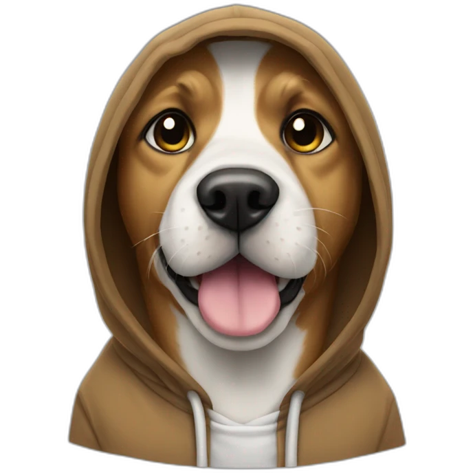 Dog with hoodie  emoji