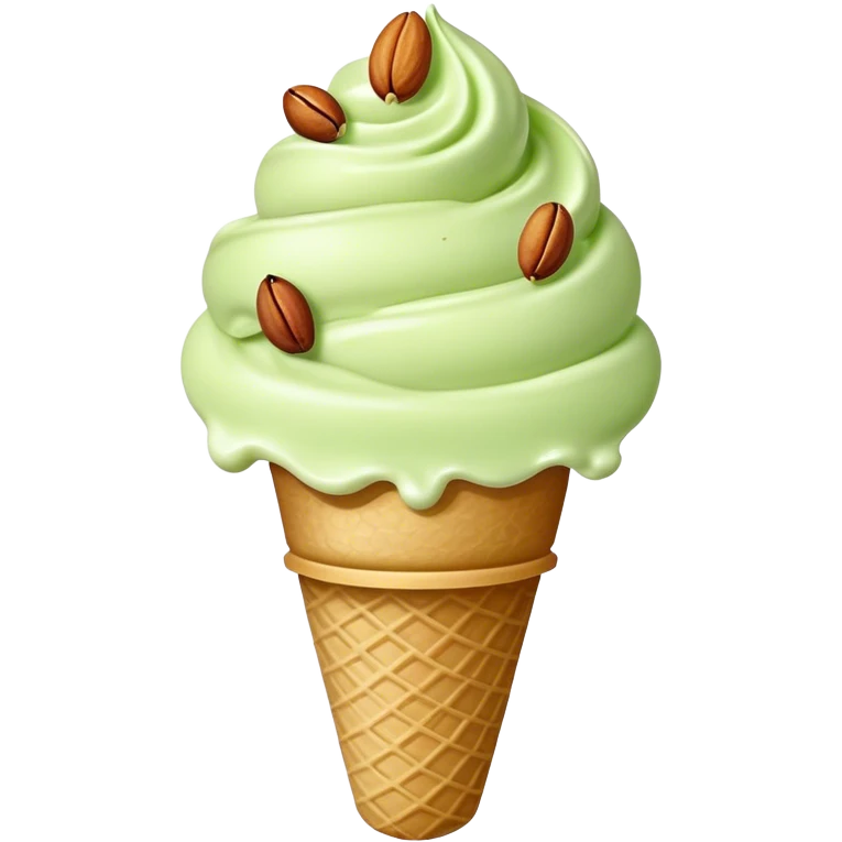 Pistachio ice cream emoji
