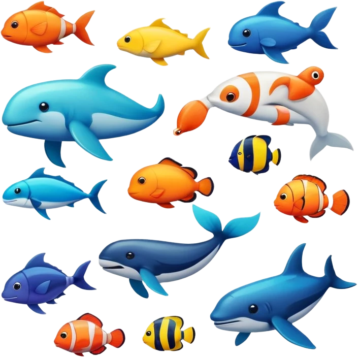 Marine animals emoji