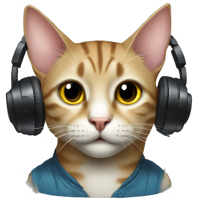Cat dj emoji