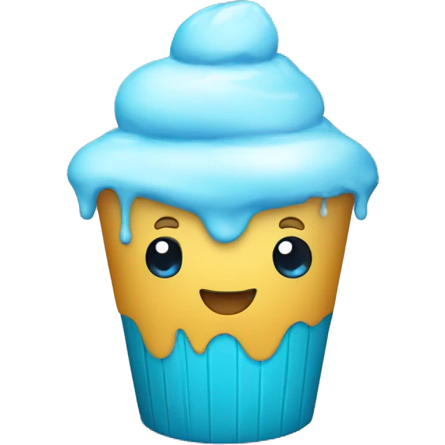 Caja de helados Azul emoji