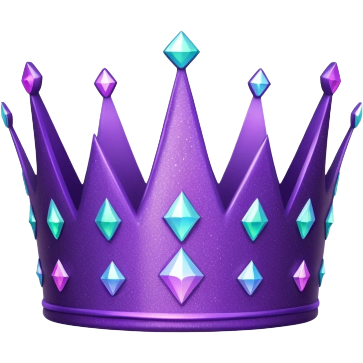 Purple Glitter Crown emoji