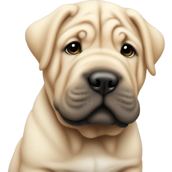 Sharpei puppy color light cream  emoji