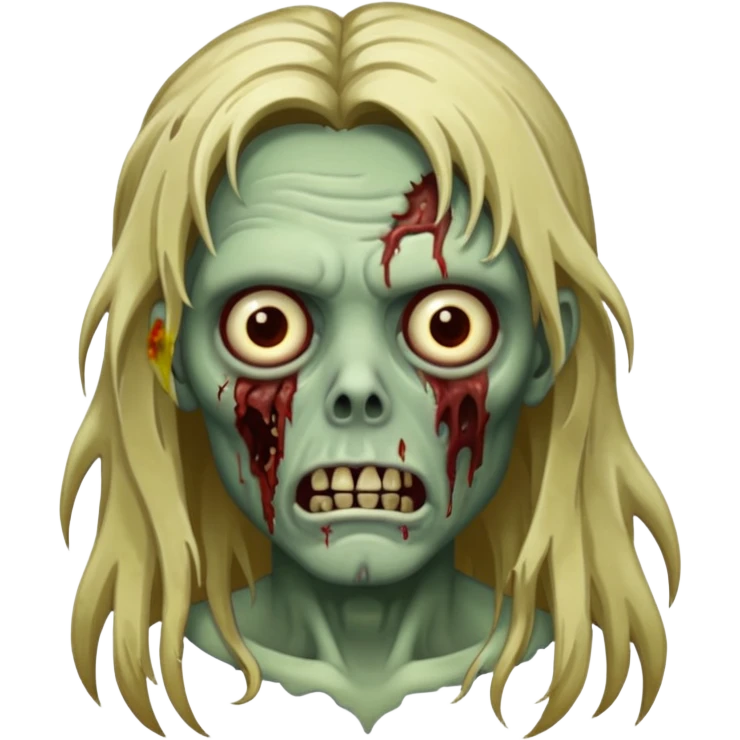 Zombie cabelo longo emoji