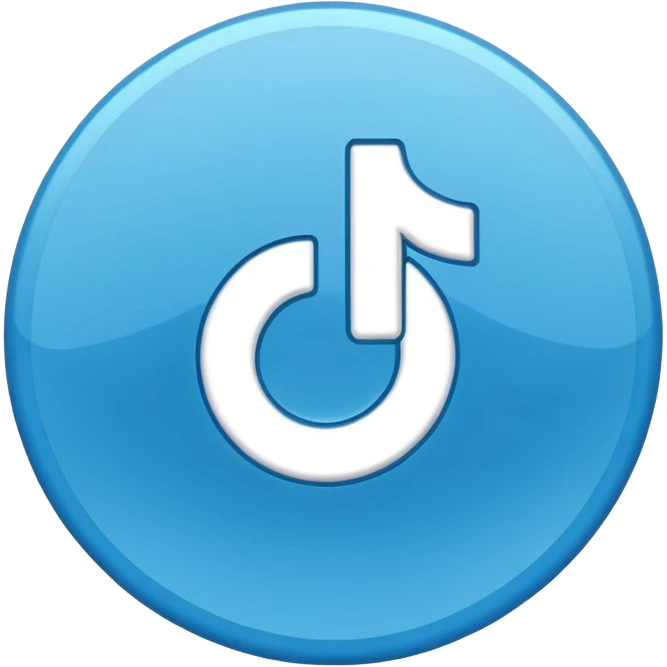 le bouton, vérifie TikTok en bleu emoji